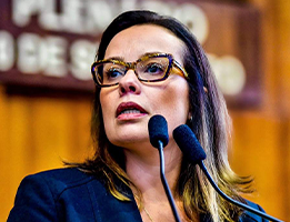Liderando reunião na Assembleia Legislativa